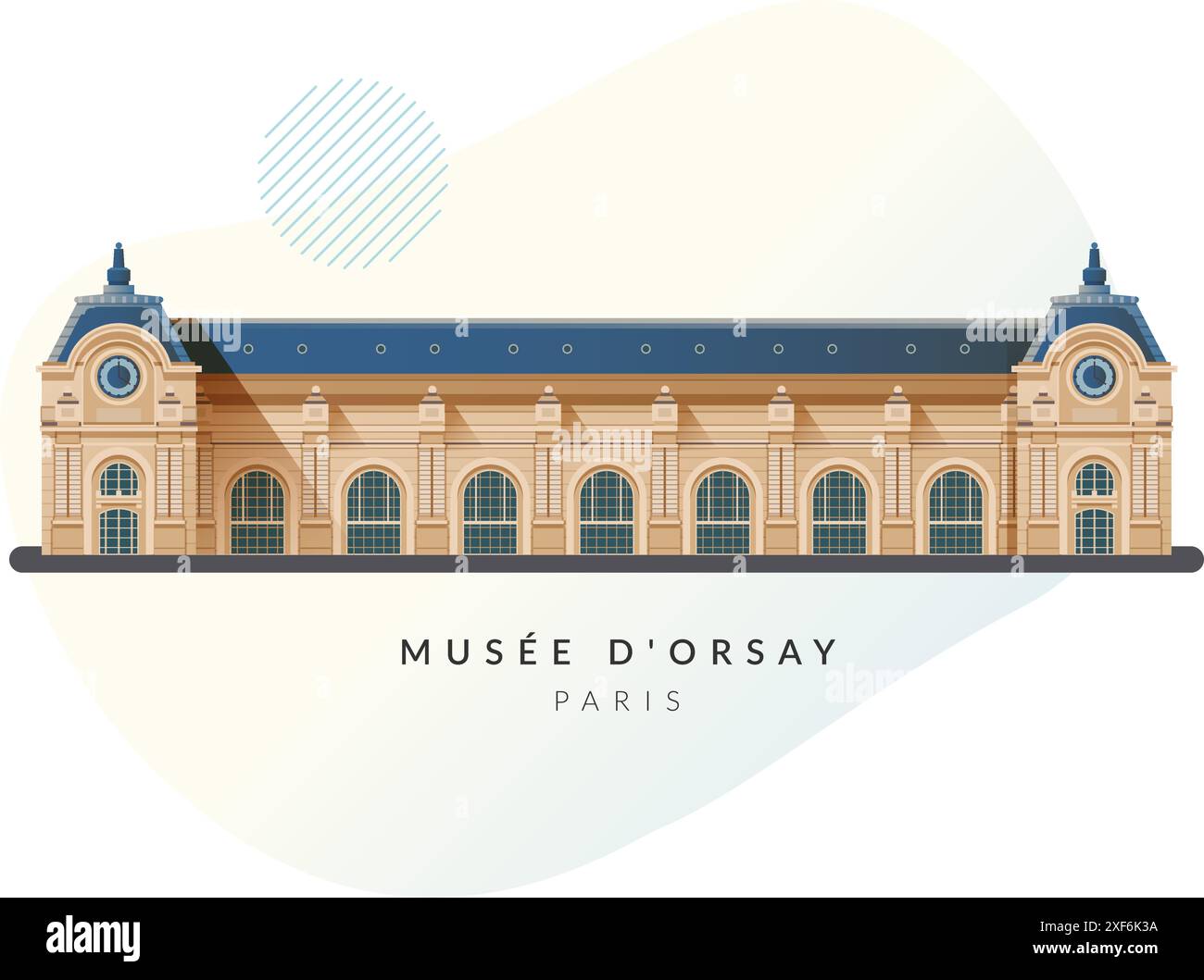 Musée d'Orsay - Paris, Frankreich - Stock Illustration als Akte EPS 10 Stock Vektor