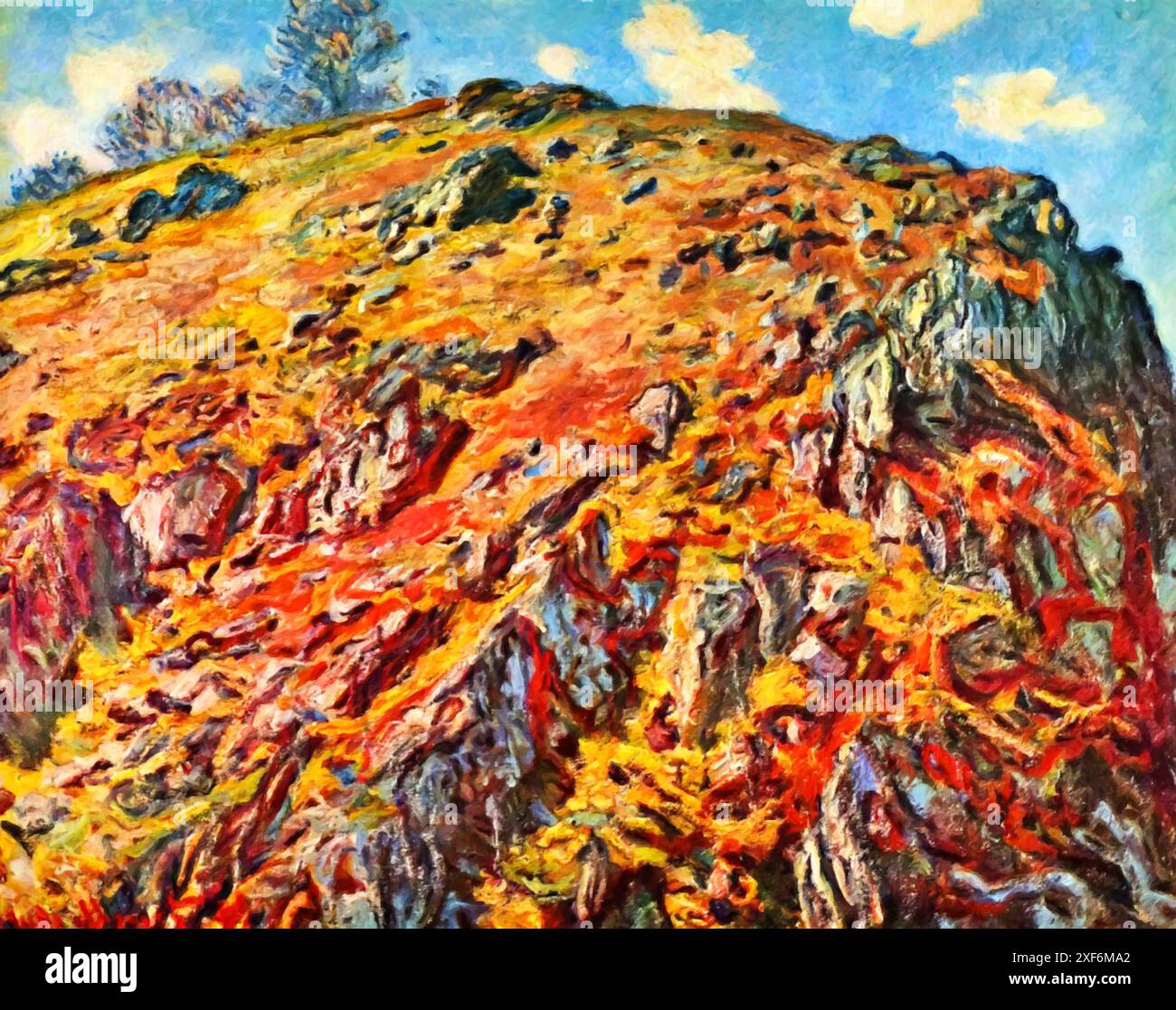 Studium der Felsen, 1889 (Gemälde) von Monet, Claude (1840-1926) Französisch. Stock Vektor Studium der Felsen, 1889 (Gemälde) von Monet, Claude (1840-1926) Französisch. Stock Vektor