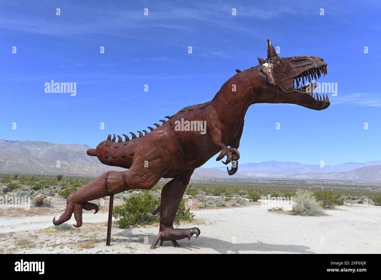 Dinosaurier-Skulptur, Anza Borrego, Kalifornien Stockfoto