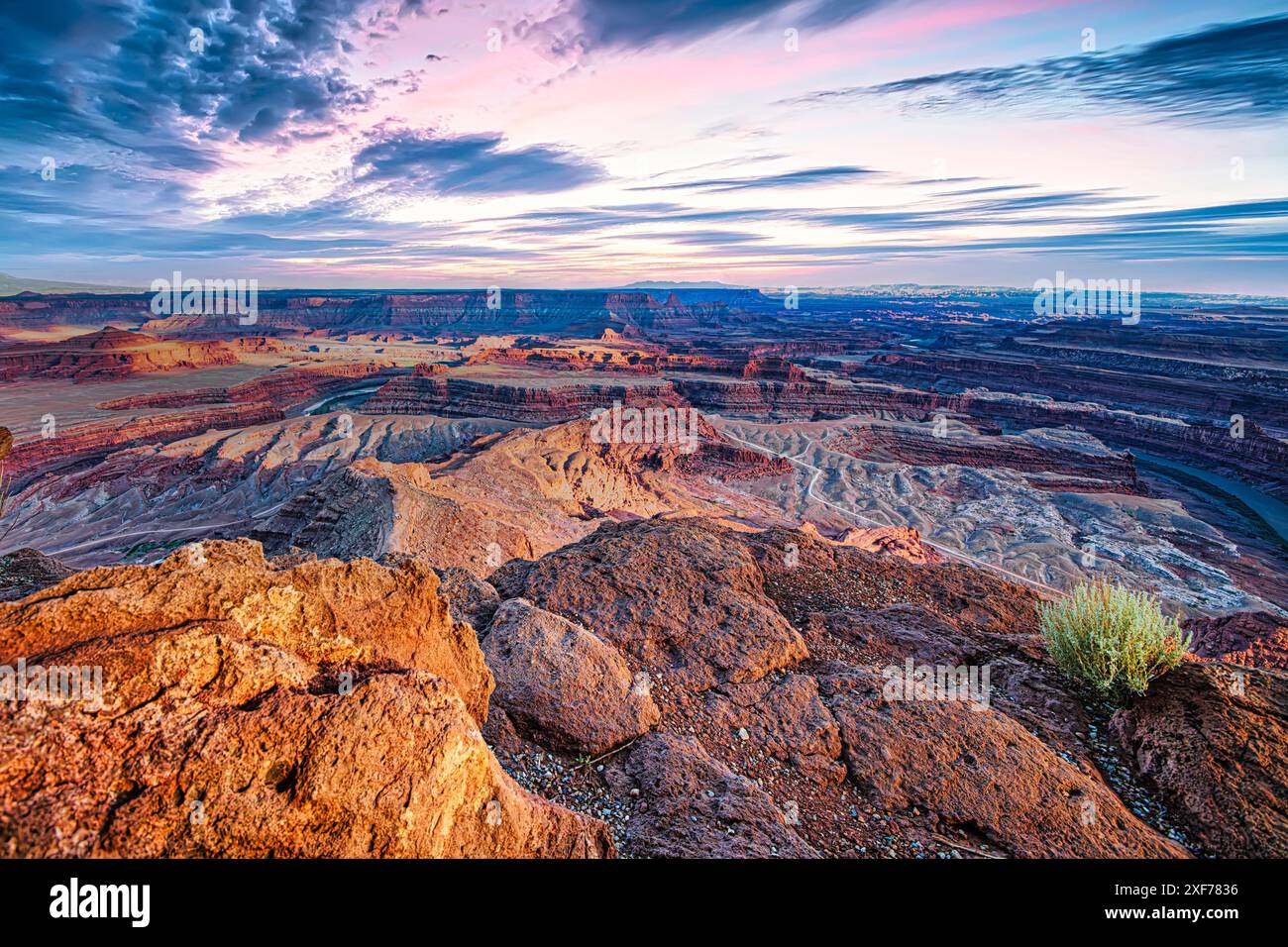 Deadhorse Point State Park in Utah mit Blick auf den Colorado River Stockfoto