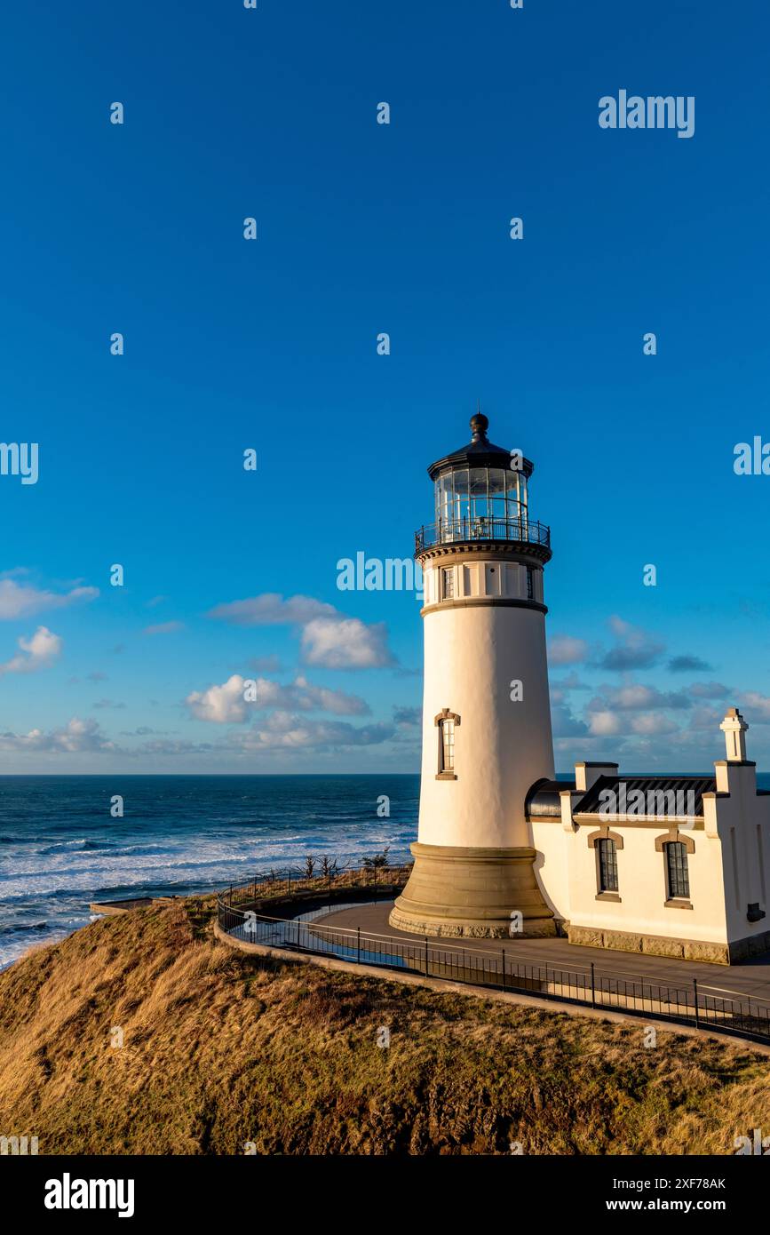 North Head Lighthouse im Cape Enttäuschung State Park, Washington State, USA. Stockfoto