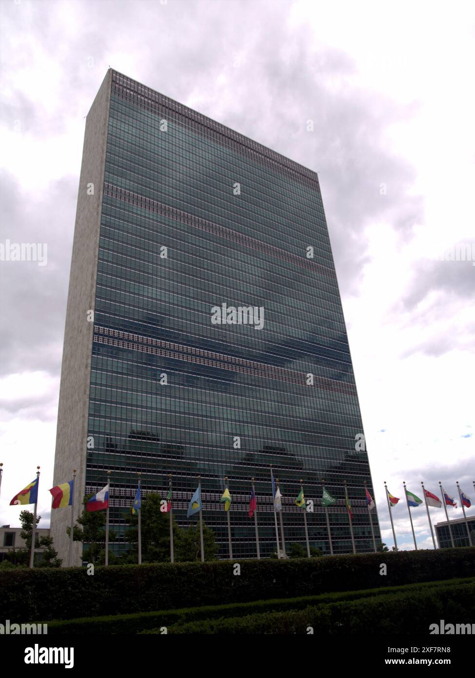 Allgemeine Ansicht des Komplexes der Vereinten Nationen in New York City. Stockfoto