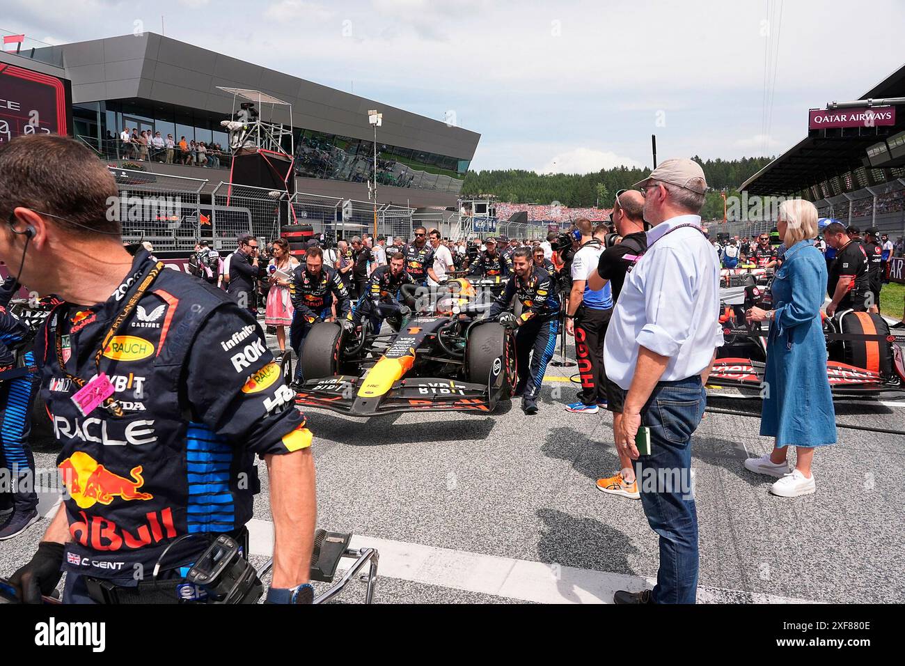 30.06.2024, Red Bull Ring, Spielberg, Formel 1 großer Preis von Österreich 2024, Foto Max Verstappen (NLD), Oracle Red Bull Racing Stockfoto