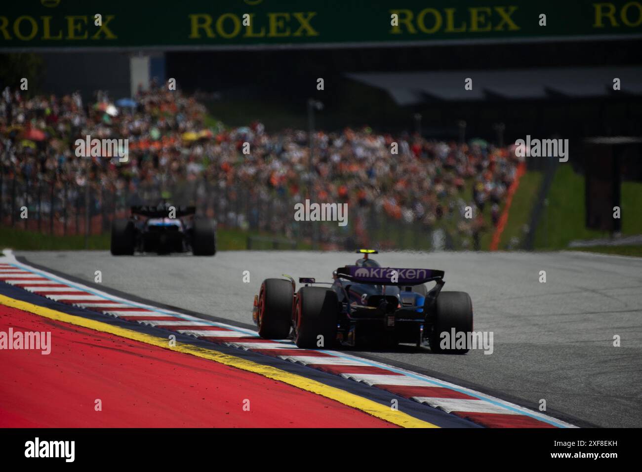 Spielberg/Österreich - 28. JUNI 2024, #2 Logan Sargeant (USA, Williams), Freies Training am Red Bull Ring vor der Qualifikation für die Formel 1 Österreich 2024 Stockfoto