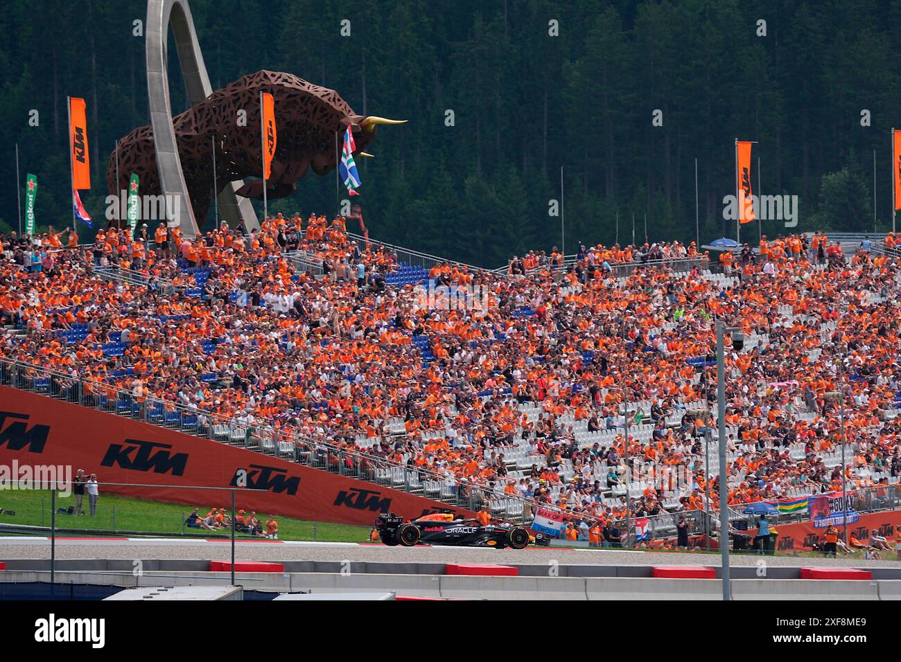 28.06.2024, Red Bull Ring, Spielberg, Formel 1 großer Preis von Österreich 2024, Foto Max Verstappen (NLD), Oracle Red Bull Racing Stockfoto