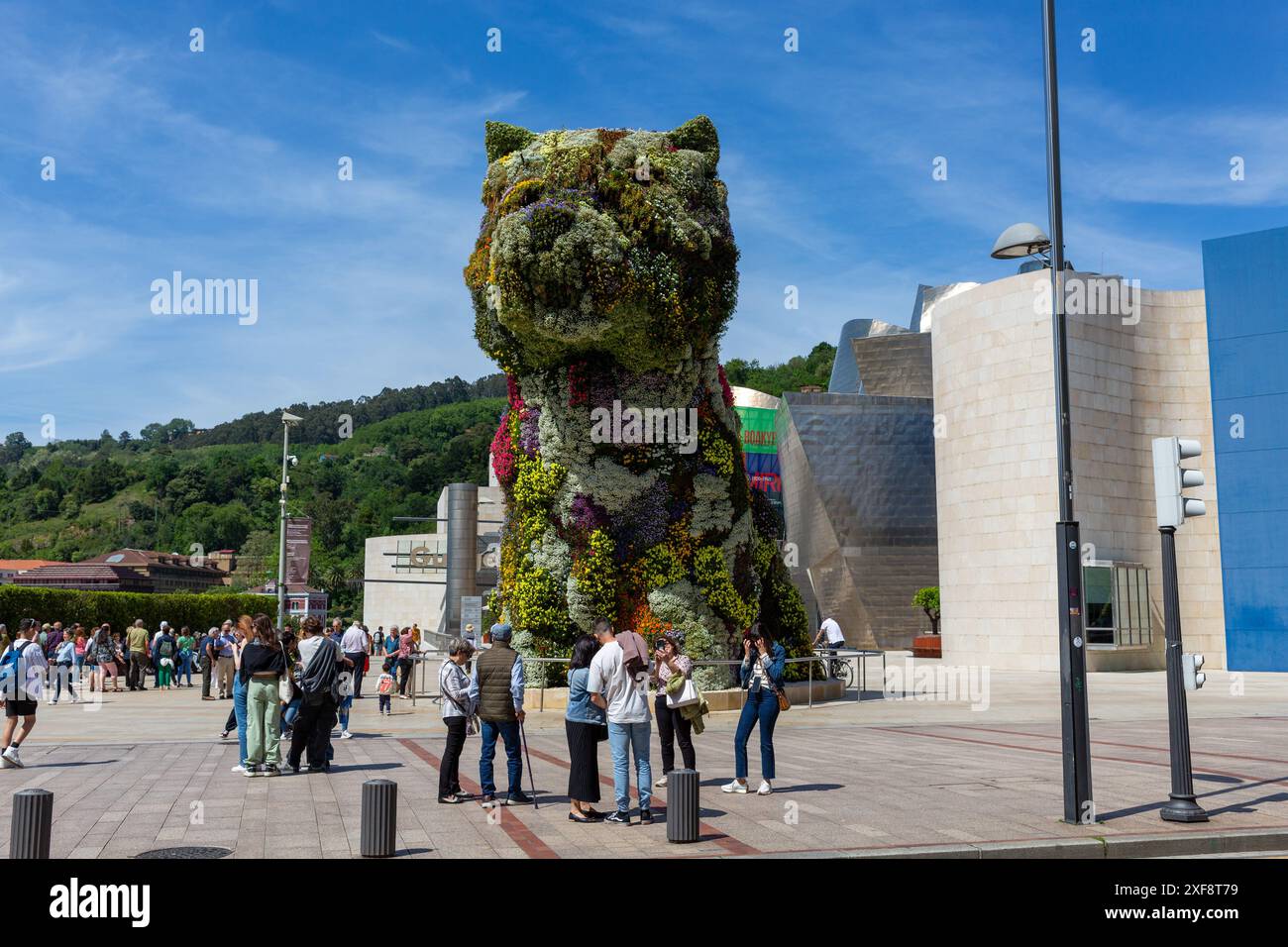 Die Puppy Blume Skulptur, Guggenheim Museum Bilbao Stockfoto