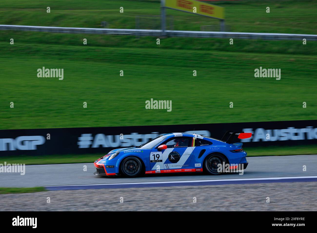 Spielberg, Österreich. Juni 2024. #19 Lirim Zendeli (D, Ombra), Porsche Mobil 1 Supercup auf dem Red Bull Ring am 28. Juni 2024 in Spielberg, Österreich. (Foto von HOCH ZWEI) Credit: dpa/Alamy Live News Stockfoto