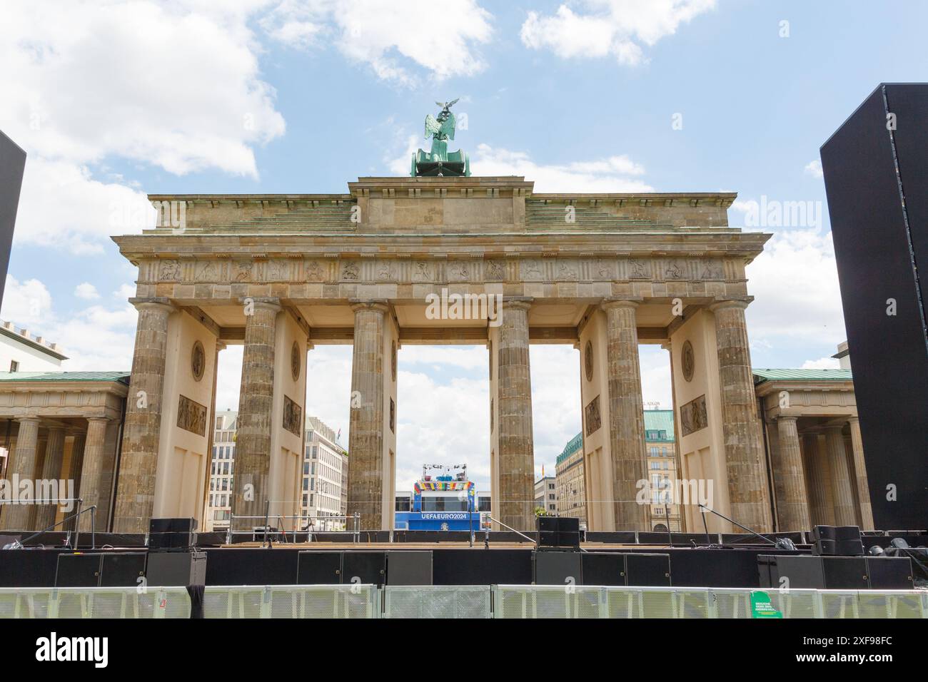 Das Brandenburger Tor bei Euro 2024 Stockfoto