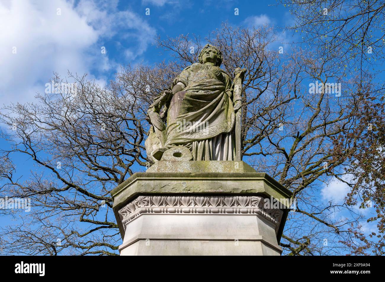 Kriegsdenkmal für die Einigungskriege, 1877 enthüllt, Markt, Siegen, Nordrhein-Westfalen, Deutschland Stockfoto