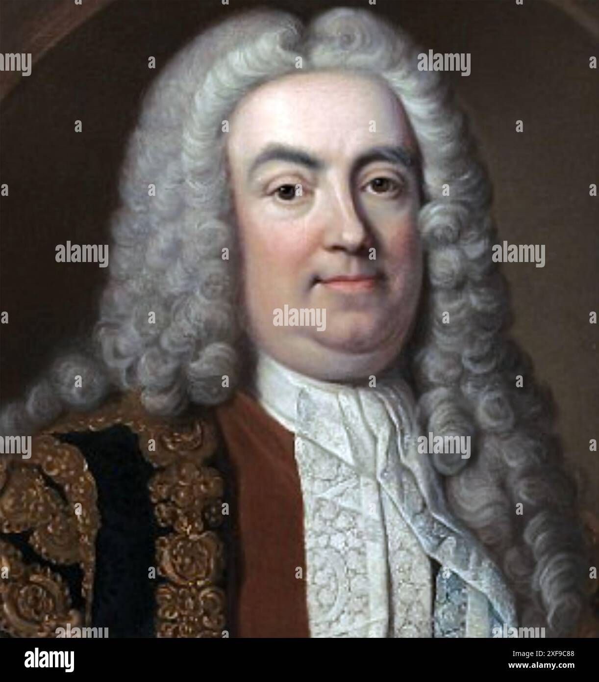 ROBERT WALPOLE (1676–1745) war um 1740 Premierminister von Großbritannien Stockfoto