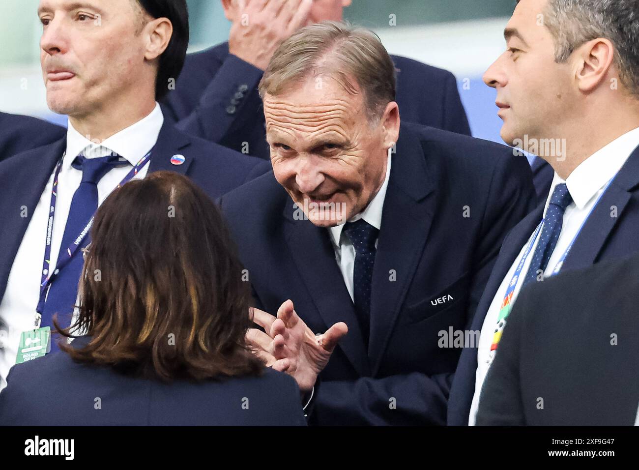 Hans Joachim Watzke GER, Portugal (POR) gegen Slowenien (SVO), Fussball Europameisterschaft, UEFA EURO 2024, Achtelfinale, 01.07.2024 Foto: Eibner-Pressefoto/Roger Buerke Stockfoto