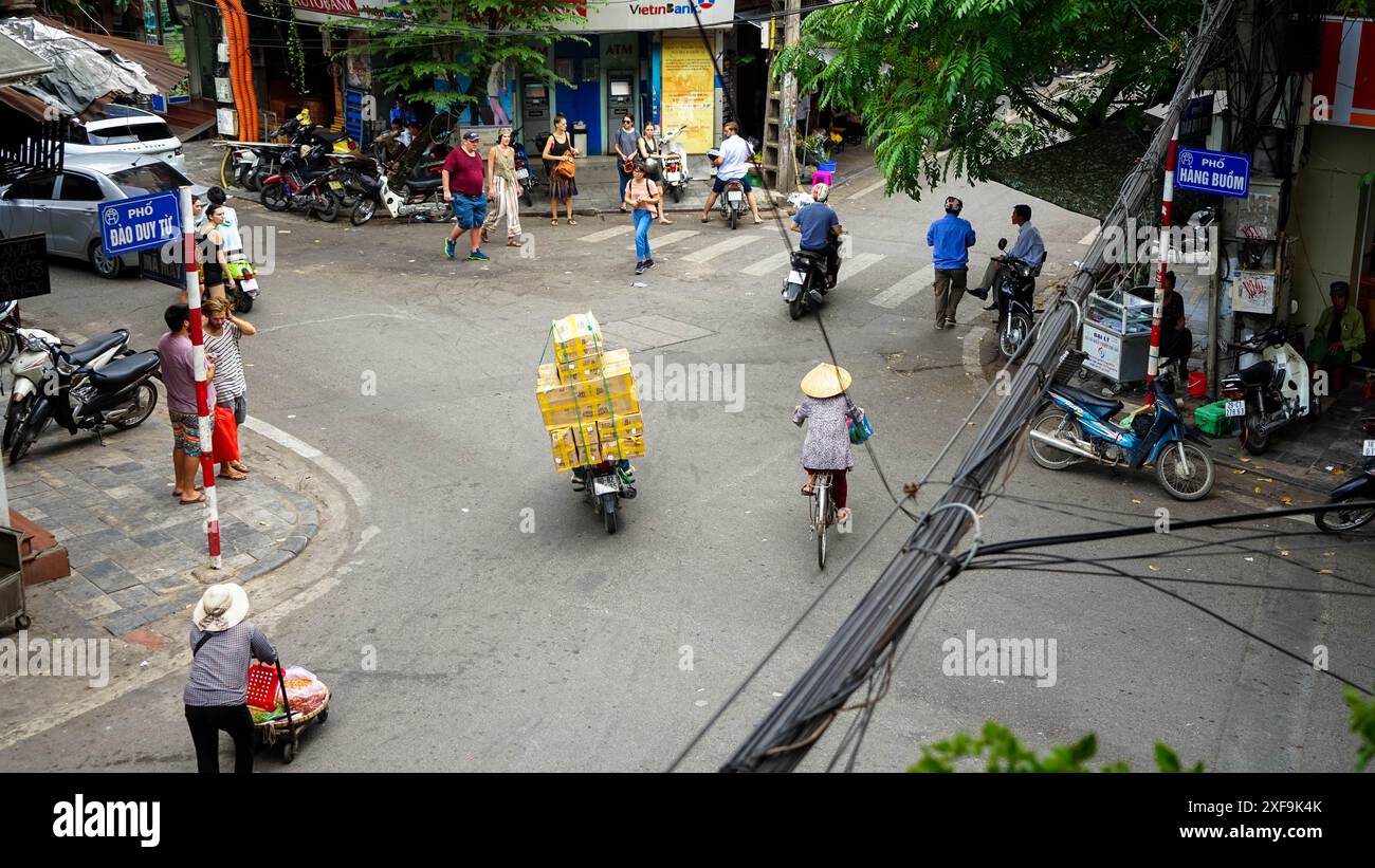 Vietnam Hanoi Straßenszene Stockfoto