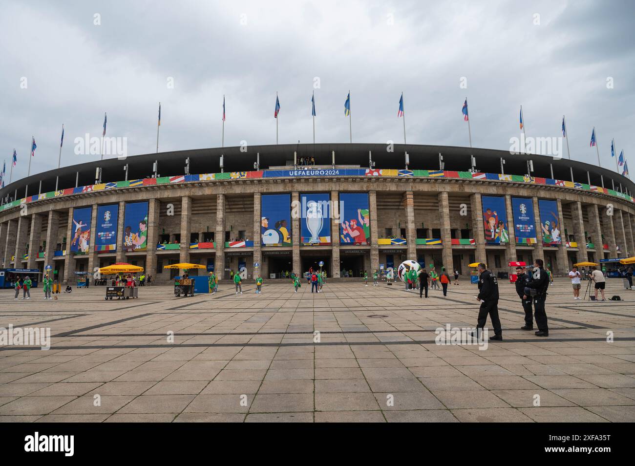 BERLIN, DEUTSCHLAND - 21. JUNI 2024: Euro 2024 Groupe D Spiel Polen gegen Österreich 1:3. Olympiastadion Des Olympiastadions Stockfoto