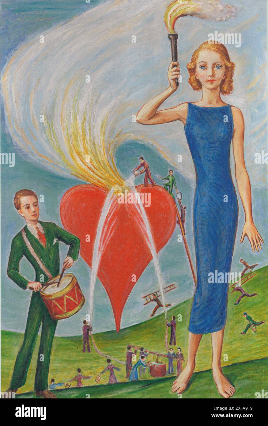 Ein Herz in Flammen um 1930 Nils Dardel (1888-1943) Stockfoto