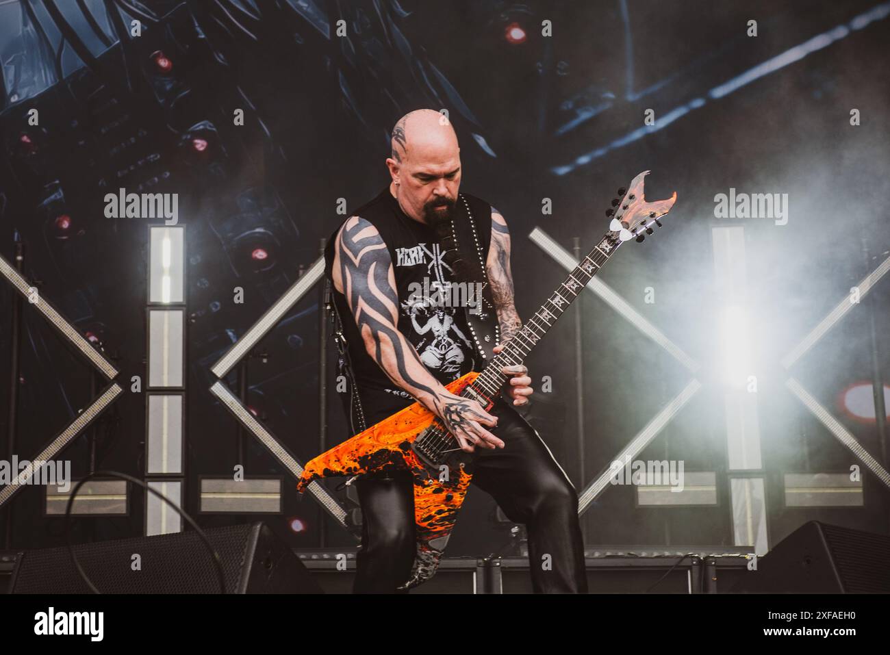 Der amerikanische Gitarrist Kerry King tritt zusammen mit seiner neuen Band beim dänischen Copenhell Festival 2024 auf: Credit: Andrea Pinna Stockfoto