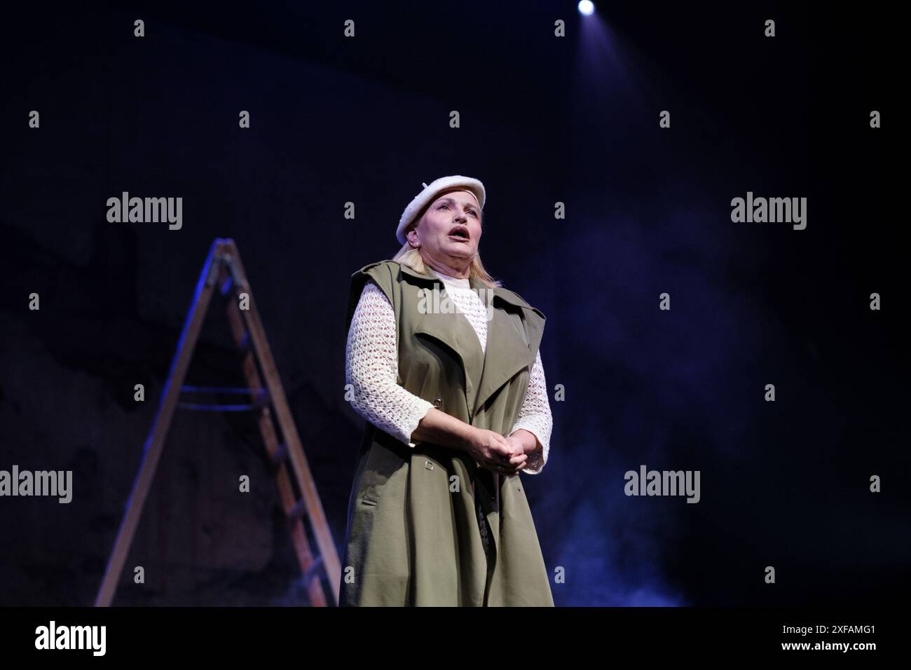 Ainhoa Arteta tritt auf der Bühne während des Theaterauftritts „La Boheme“ im Marquina Theater am 02. Juli 2024 in Madrid, Spanien, auf. Stockfoto