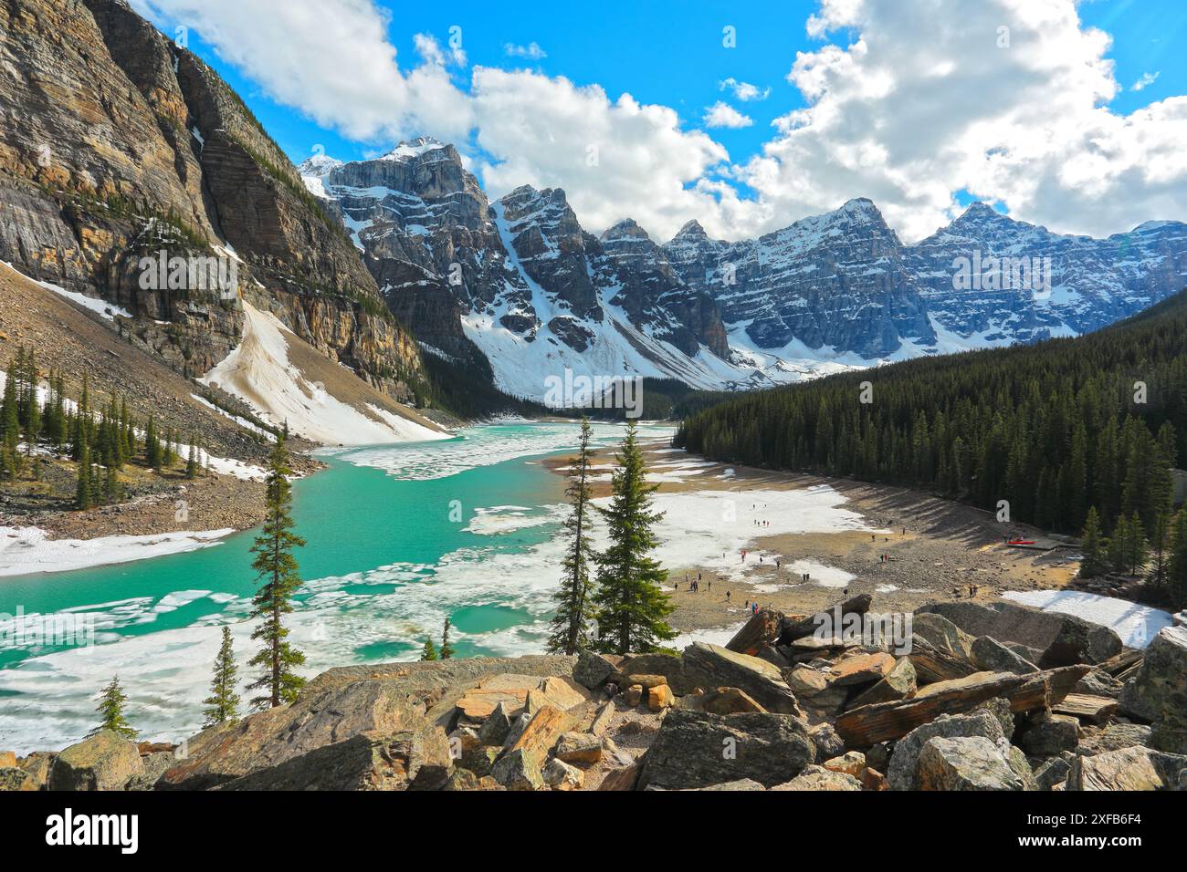 Geografie / Reisen, Kanada, Alberta, Banff National Park, Lake Moraine, LAKE LOUISE, ZUSÄTZLICHE RECHTE-CLEARANCE-INFO-NICHT-VERFÜGBAR Stockfoto