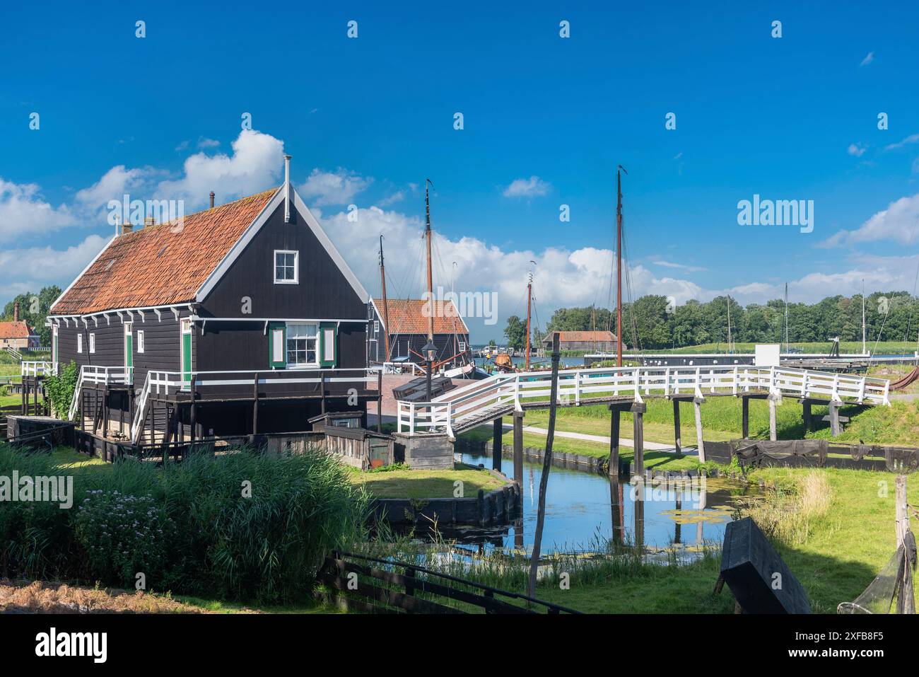 Geographie / Reise, Niederlande, Ensemble mit historischen Fischerhäusern im Zuiderzee Museum, Enkhuizen, ADDITIONAL-RIGHTS-CLEARANCE-INFO-NOT-AVAILABLE Stockfoto