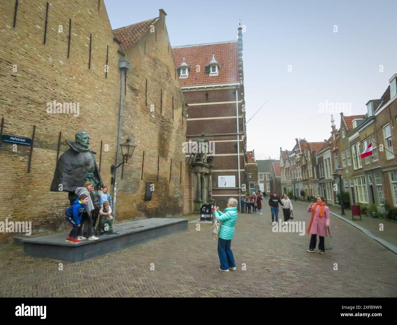 Niederlande, Statue von Willem van Oranje in Dordrecht, Anführer der niederländischen Revolte gegen die spanischen Habsburger, die den Achtzigjährigen Krieg (15 Stockfoto