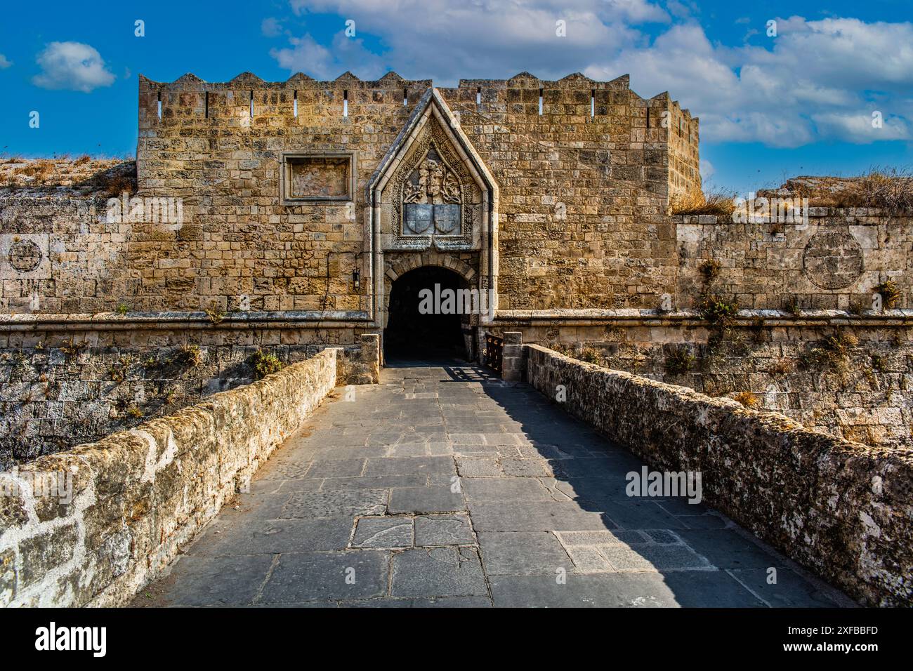 Geografie / Reisen, Griechenland, Rhodos, Rhodos-Stadt, Altstadt, Stadtmauer, Tor des Heiligen Johannes, ZUSÄTZLICHE-RECHTE-CLEARANCE-INFO-NOT-AVAILABLE Stockfoto