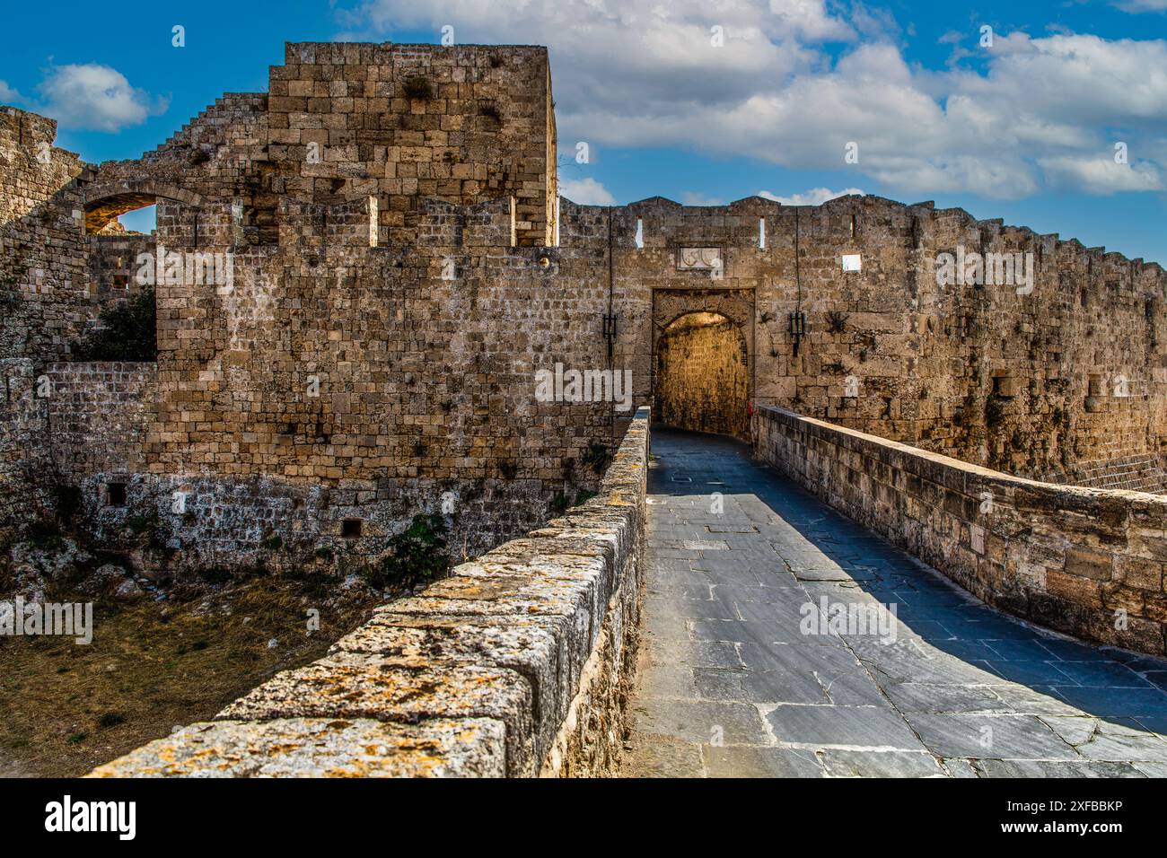 Geografie / Reisen, Griechenland, Rhodos, Rhodos-Stadt, Altstadt, Stadtmauern, Stadttor, ZUSÄTZLICHE RECHTE-CLEARANCE-INFO-NOT-AVAILABLE Stockfoto