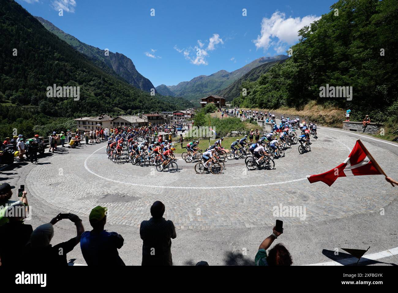 Tour de Frace 2024, Stage 4, Pinerolo nach Valloire - 01. JULI : während der 4 111. Auflage der Tour de France 2024 Radrennen, eine Etappe von 140 km 07/2024 ( Foto: Jan de Meuleneir / GodingImages Stockfoto
