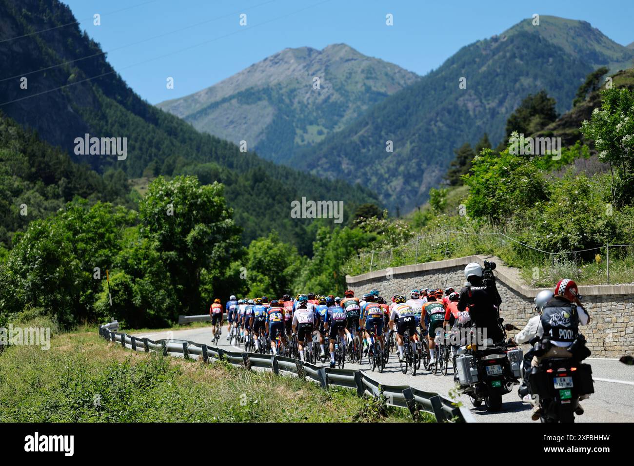 Tour de Frace 2024, Stage 4, Pinerolo nach Valloire - 01. JULI : während der 4 111. Auflage der Tour de France 2024 Radrennen, eine Etappe von 140 km 07/2024 ( Foto: Jan de Meuleneir / GodingImages Stockfoto