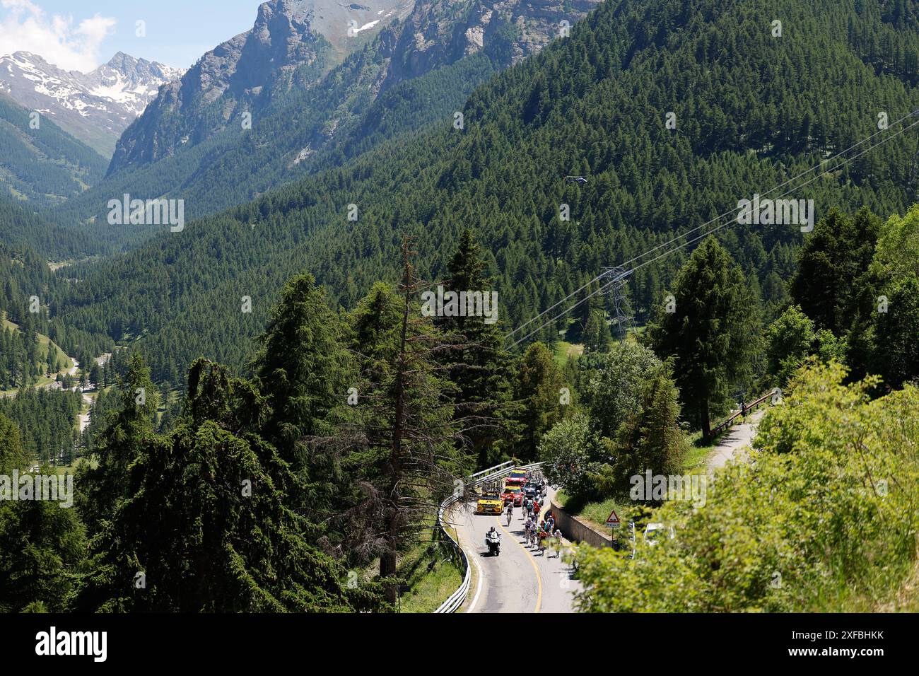 Tour de Frace 2024, Stage 4, Pinerolo nach Valloire - 01. JULI : während der 4 111. Auflage der Tour de France 2024 Radrennen, eine Etappe von 140 km 07/2024 ( Foto: Jan de Meuleneir / GodingImages Stockfoto