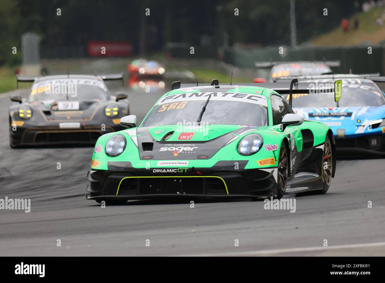 Philipp SAGER (AUT) / Marvin DIENST (DEU) / Guilherme MOURA DE OLIVEIRA (PRT) / Christopher ZOECHLING (DEU), #54, Porsche 911 GT3 R (992), Team: Dinamic GT (ITA), Motorsport, CrowdStrike 24H von Spa, Belgien, Spa-Francorchamps, 29.06.2024 Foto: Eibner-Pressefoto/Juergen Augst Stockfoto
