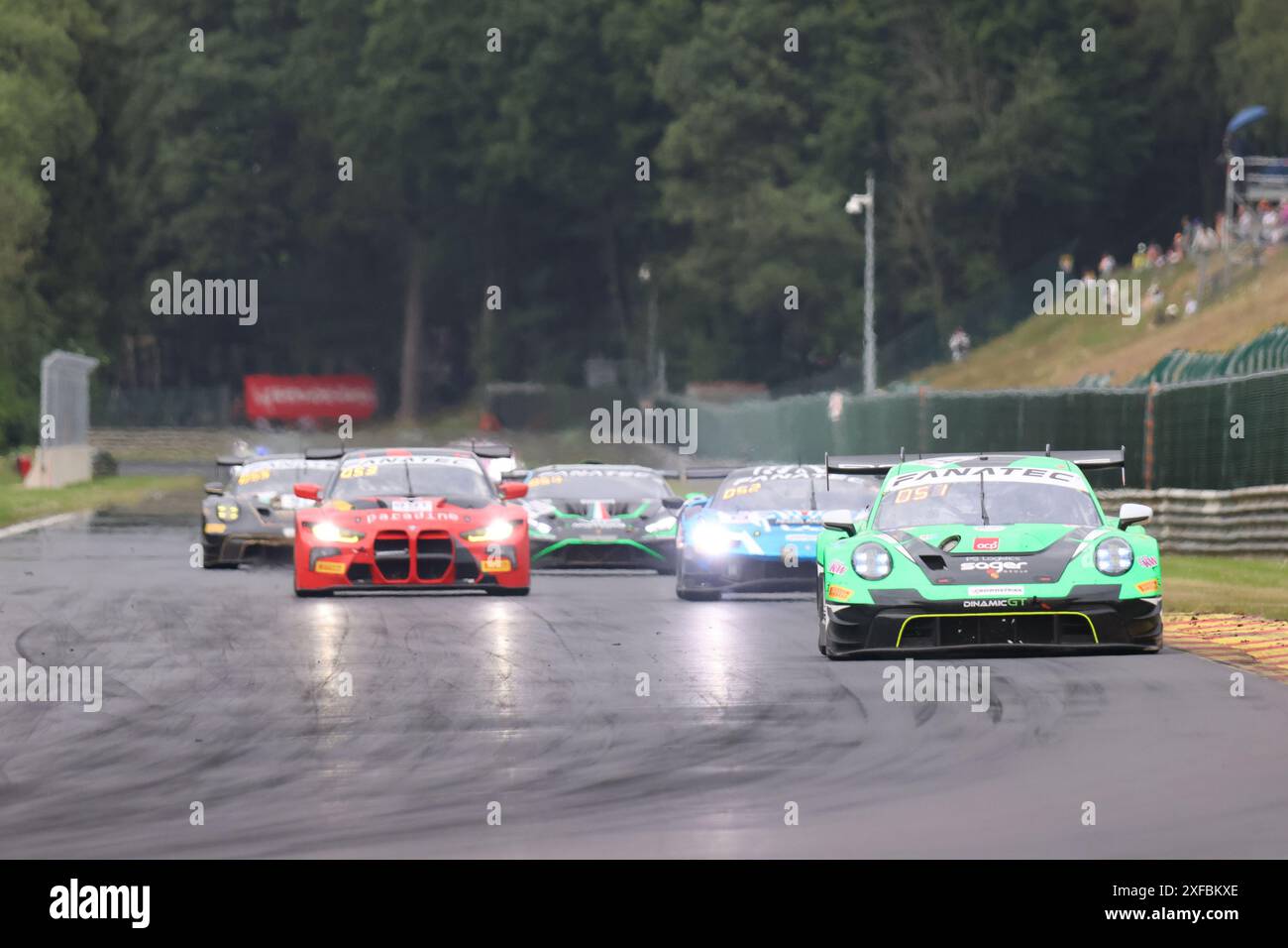 Philipp SAGER (AUT) / Marvin DIENST (DEU) / Guilherme MOURA DE OLIVEIRA (PRT) / Christopher ZOECHLING (DEU), #54, Porsche 911 GT3 R (992), Team: Dinamic GT (ITA), Motorsport, CrowdStrike 24H von Spa, Belgien, Spa-Francorchamps, 29.06.2024 Foto: Eibner-Pressefoto/Juergen Augst Stockfoto