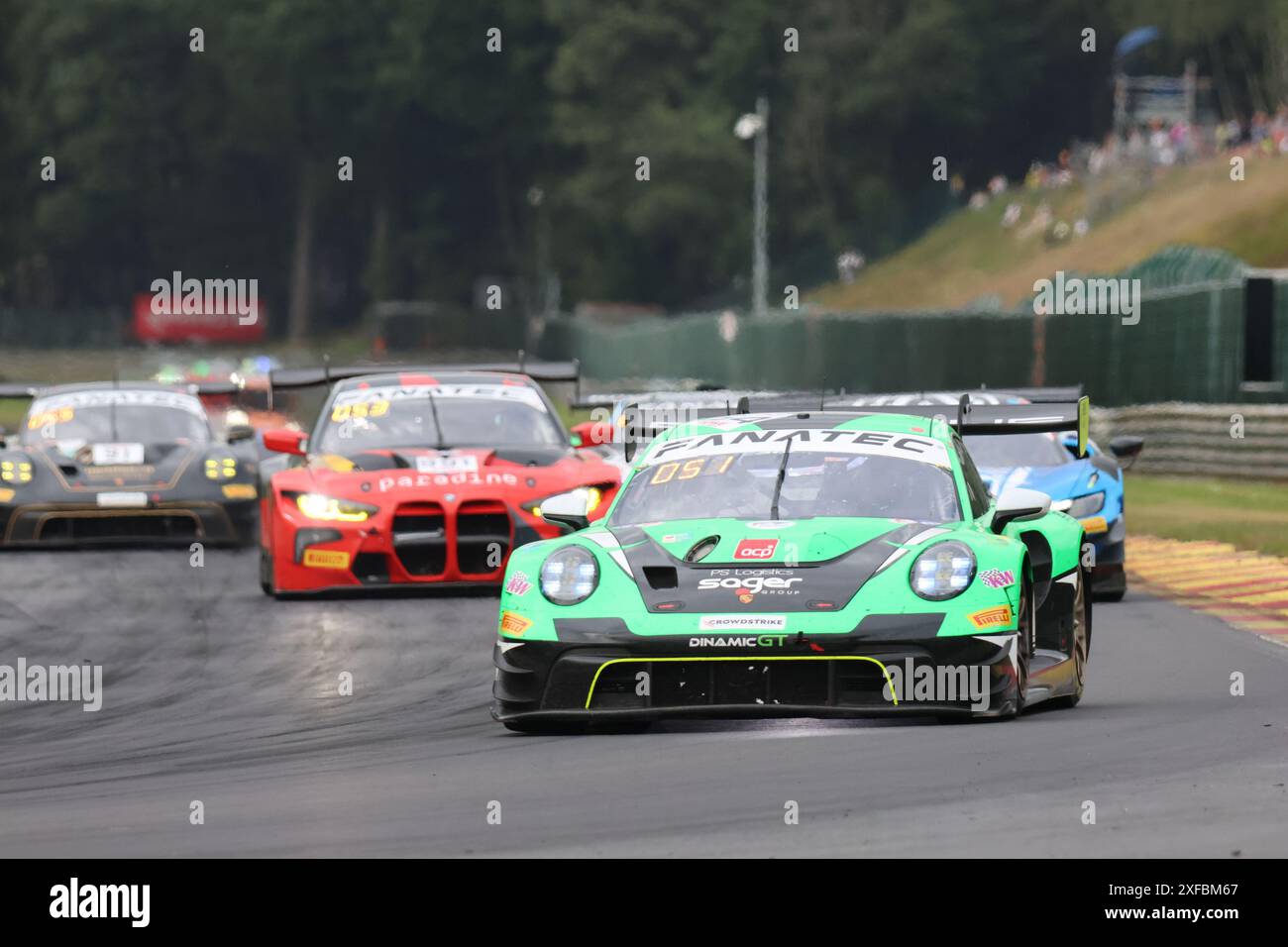 Philipp SAGER (AUT) / Marvin DIENST (DEU) / Guilherme MOURA DE OLIVEIRA (PRT) / Christopher ZOECHLING (DEU), #54, Porsche 911 GT3 R (992), Team: Dinamic GT (ITA), Motorsport, CrowdStrike 24H von Spa, Belgien, Spa-Francorchamps, 29.06.2024 Foto: Eibner-Pressefoto/Juergen Augst Stockfoto