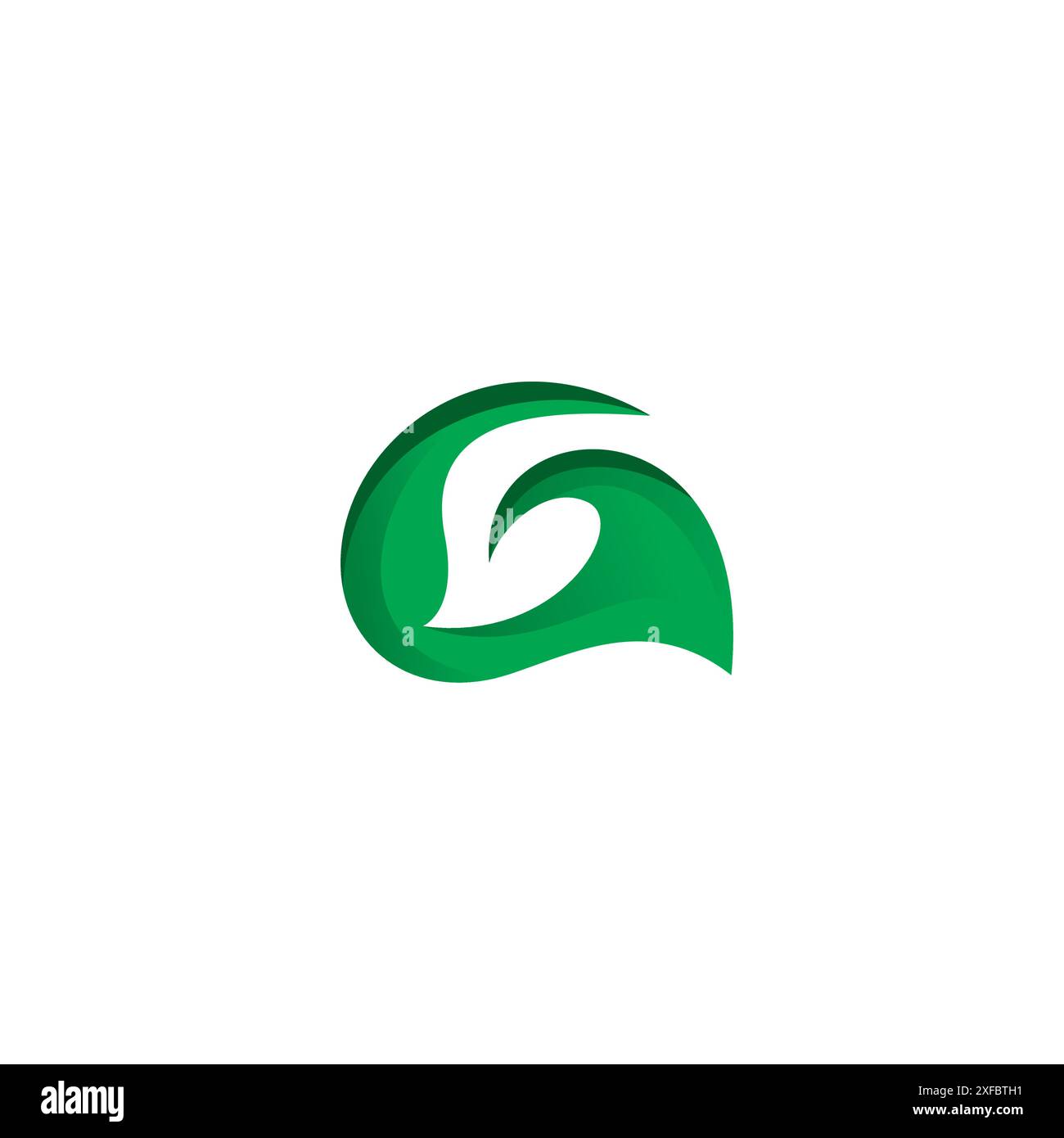 G-Blatt-grünes Logo. Buchstabe G Stock Vektor