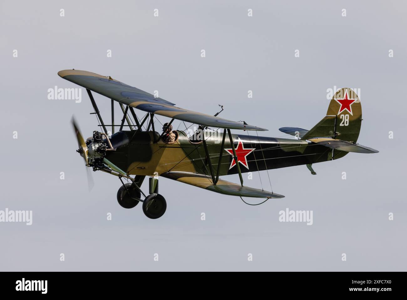 Polikarpov Po-2, Registrierung B-SSY, Ausstellung auf dem Shuttleworth Festival of Flight, Juni 2024 Stockfoto