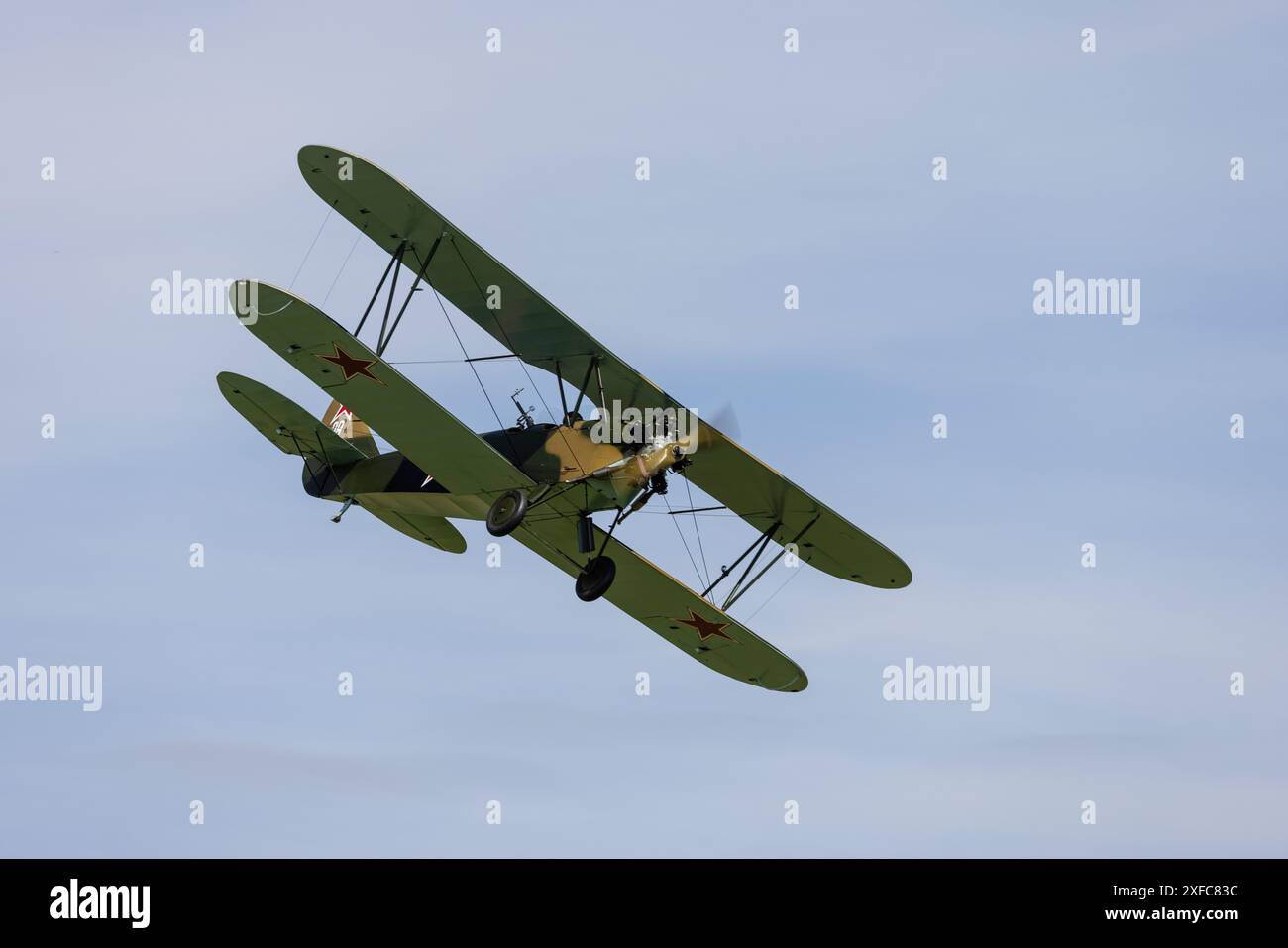 Polikarpov Po-2, Registrierung B-SSY, Ausstellung auf dem Shuttleworth Festival of Flight, Juni 2024 Stockfoto