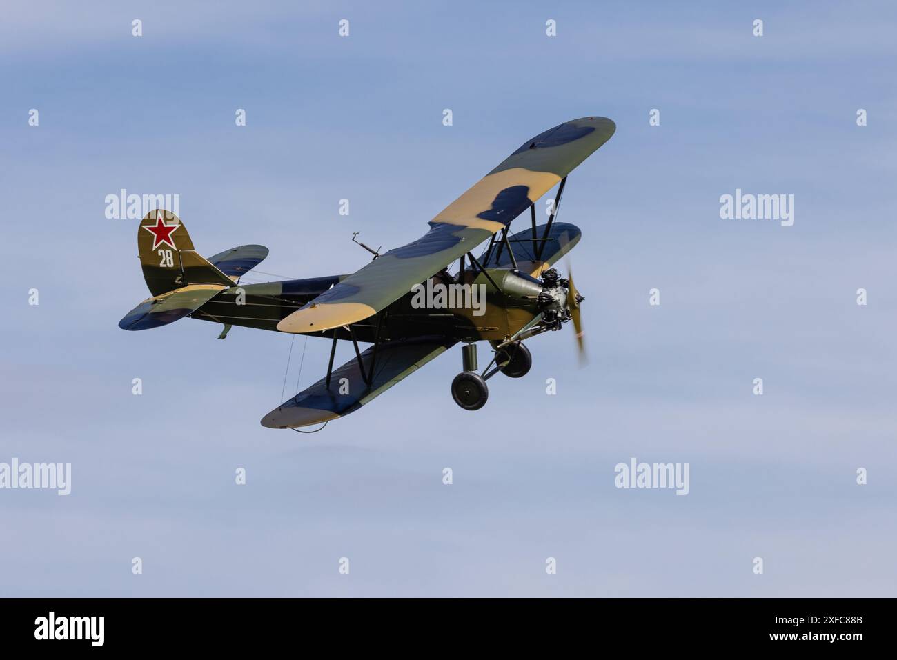 Polikarpov Po-2, Registrierung B-SSY, Ausstellung auf dem Shuttleworth Festival of Flight, Juni 2024 Stockfoto