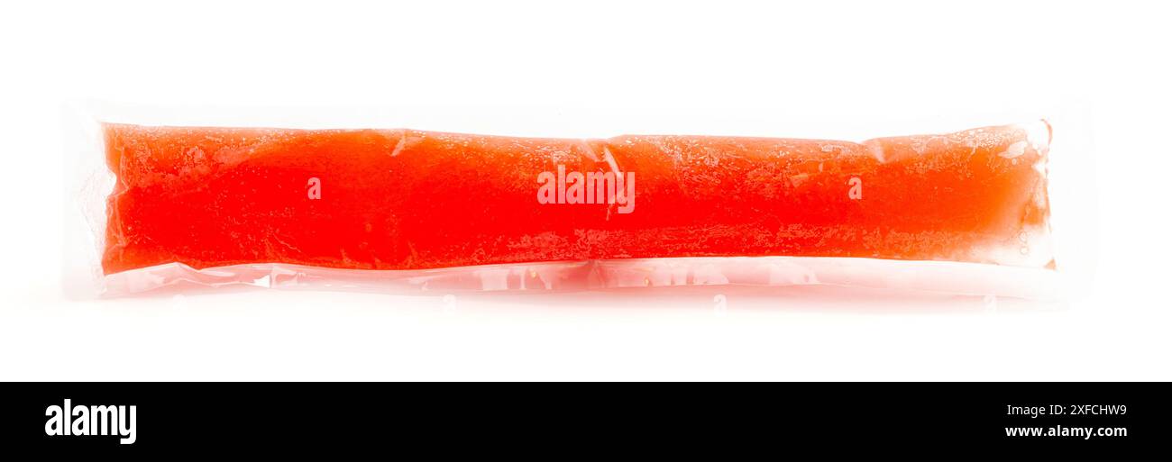 Gefrorenes Eis-Pop-Eis isoliert auf weißem Hintergrund Stockfoto