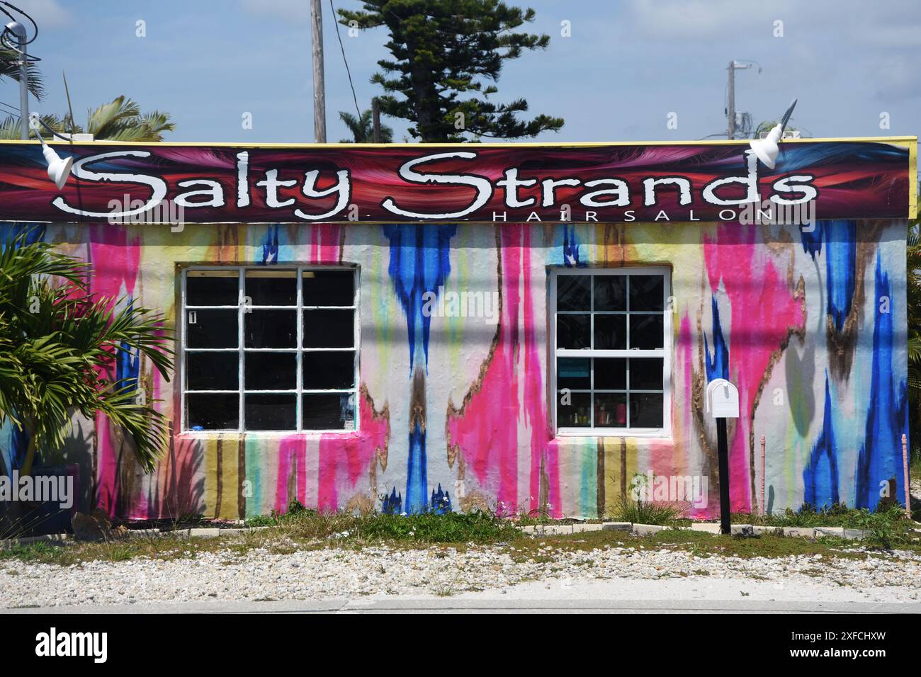 Friseursalon, Matlacha, Florida Stockfoto