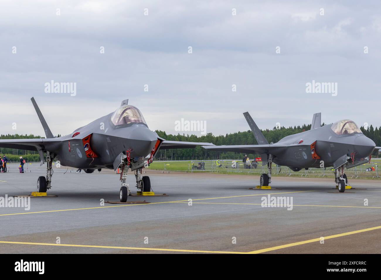 Royal Netherlands Air Force f35 Lightning Jetfighter in Vaasa Airshow Stockfoto