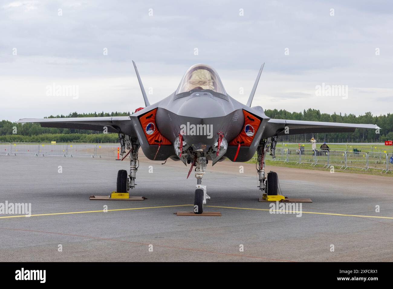 Royal Netherlands Air Force f35 Lightning Jetfighter in Vaasa Airshow Stockfoto