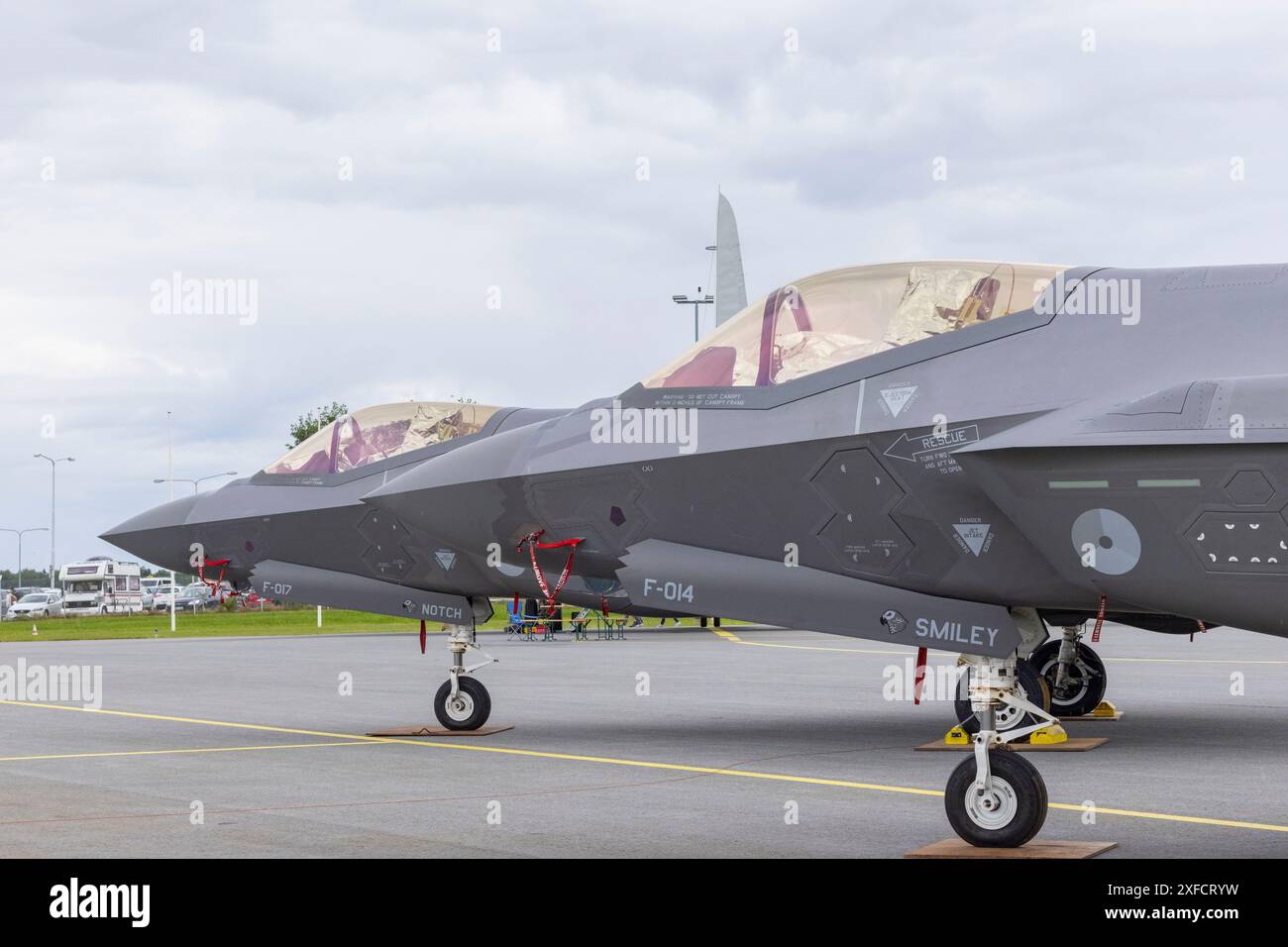 Royal Netherlands Air Force f35 Lightning Jetfighter in Vaasa Airshow Stockfoto