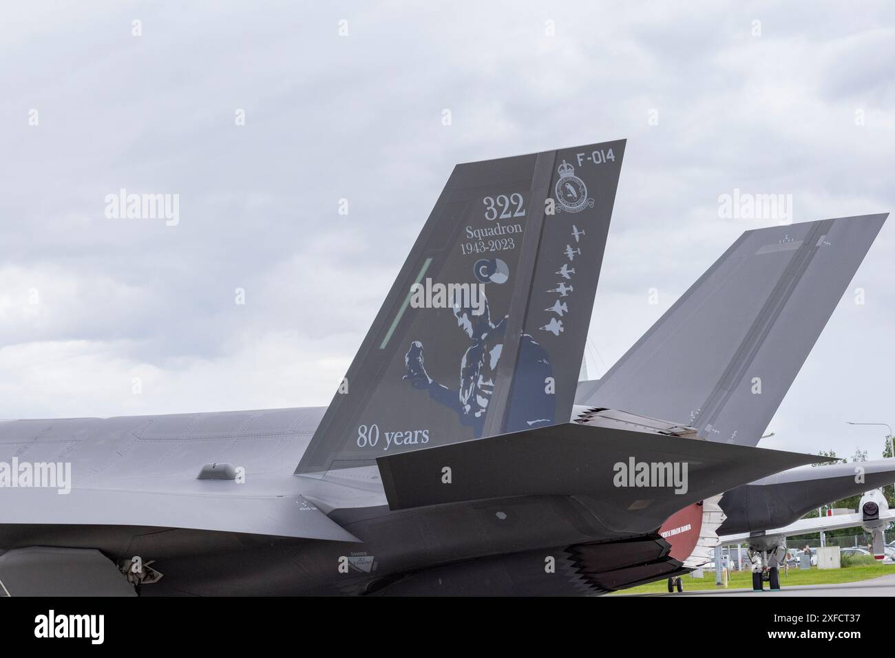 Royal Netherlands Air Force f35 Lightning Jetfighter in Vaasa Airshow Stockfoto