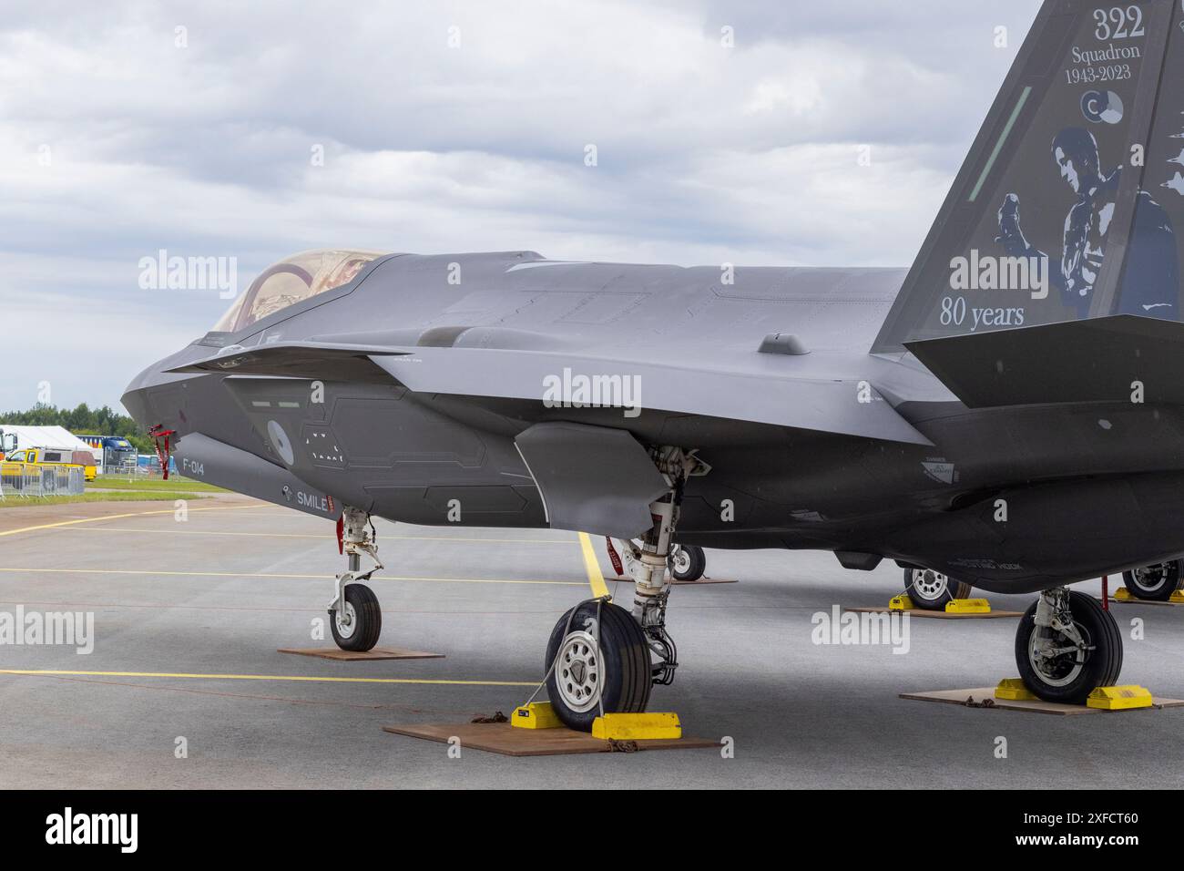 Royal Netherlands Air Force f35 Lightning Jetfighter in Vaasa Airshow Stockfoto