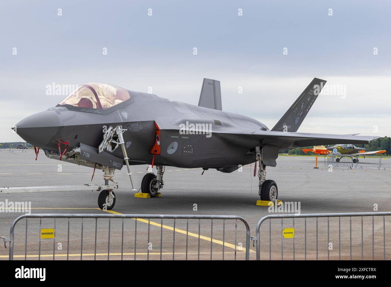 Royal Netherlands Air Force F-35 auf einer Flugschau in Finnland Stockfoto