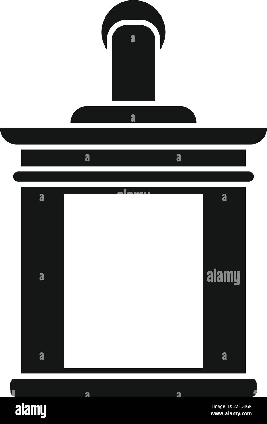 Schwarze Silhouette eines antiken griechischen Museums mit historischen Artefakten Stock Vektor