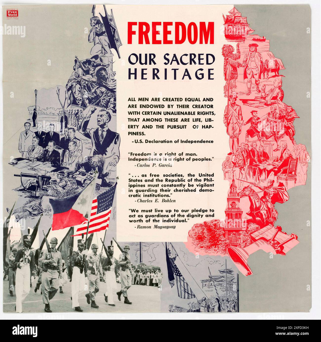 Juli Poster - Manila Poster Nr. 10 1958 Stockfoto