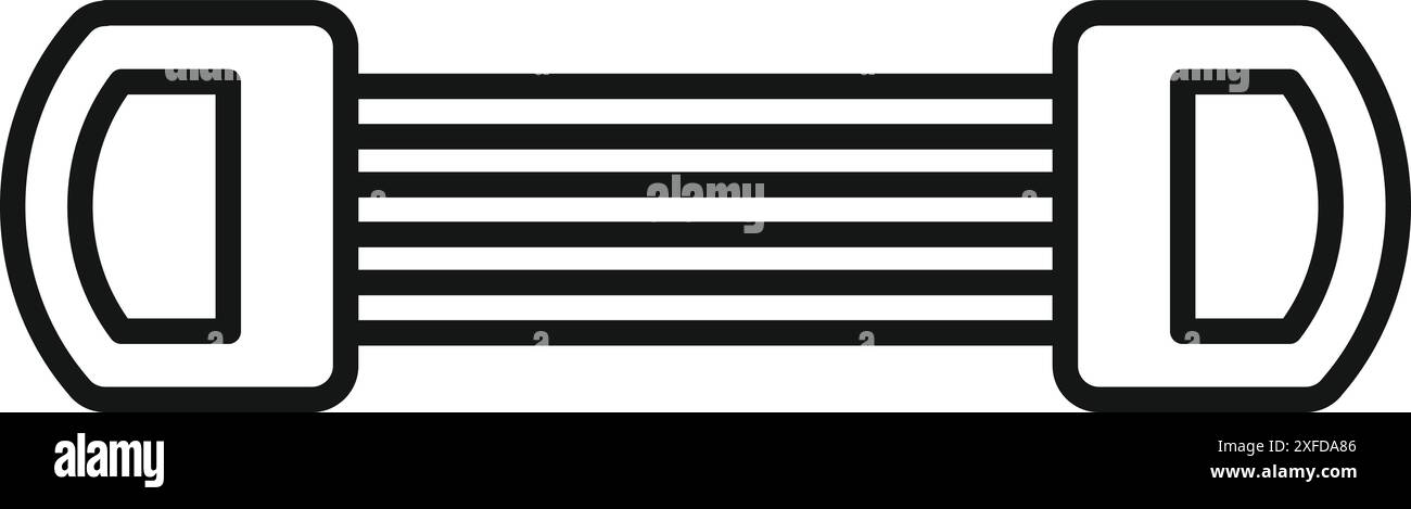 Die Geräte für den Thoraxausdehner werden für Muskelaufbau und Krafttraining verwendet Stock Vektor