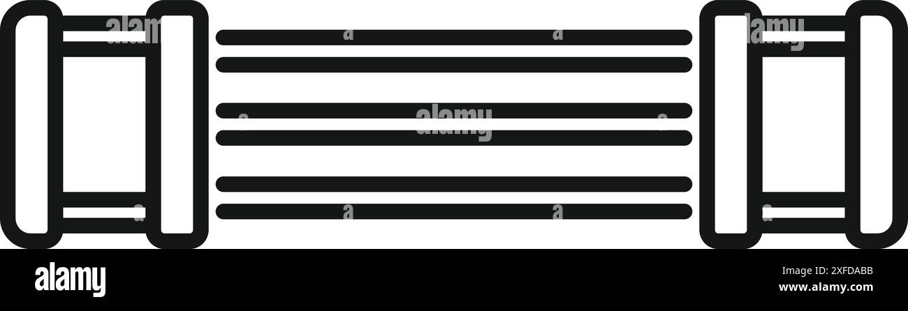 Sportausrüstung für den Thorax Expander für das Training der Armmuskulatur Stock Vektor