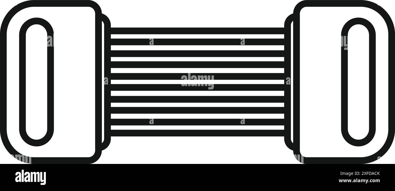 Thorax Expander-Geräte werden für Fitnesstraining und Muskelaufbau verwendet Stock Vektor