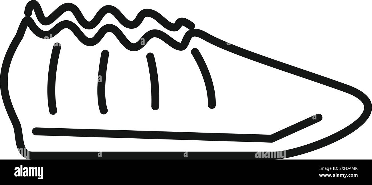 Schuhüberzug Icon im Umrissstil repräsentiert medizinische Schuhe, die vor Kontamination in Krankenhäusern und medizinischen Einrichtungen schützen Stock Vektor