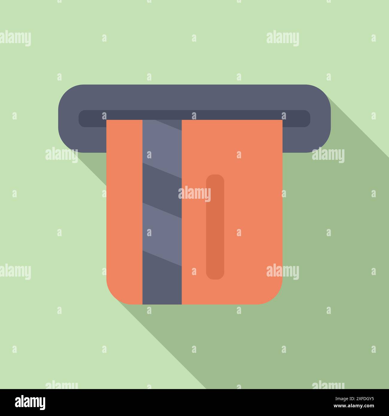 Kreditkarte wird für eine Finanztransaktion in ein POS-Terminal eingesteckt Stock Vektor